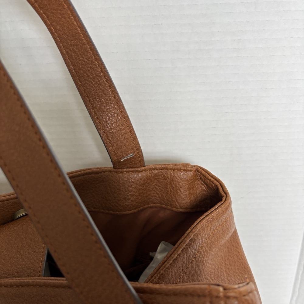 Pioneer Woman Large Faux Leather Shoulder Bag Purse -Missing Crossbody Strap‎ - Picture 5 of 10